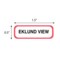Nevs Position Labels - Eklund View 1/2" x 1-1/2" White w/Red & Black XP-207 - alternate 2
